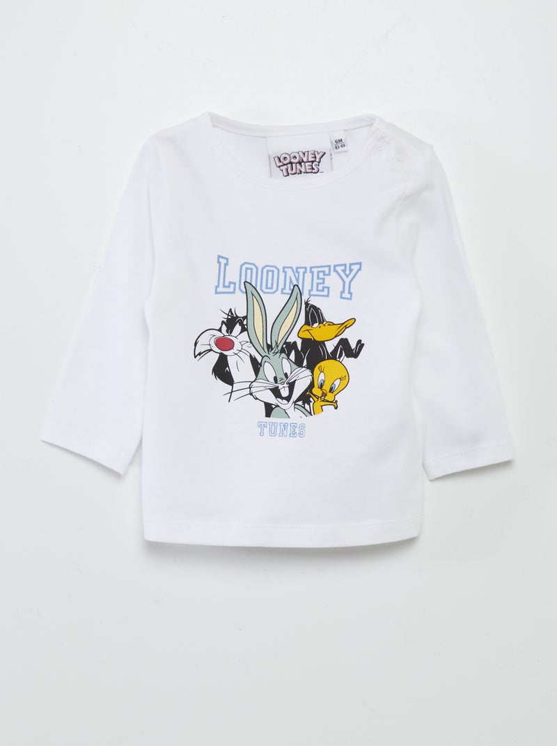 Tee-shirt en jersey 'Looney Tunes' Blanc - Kiabi