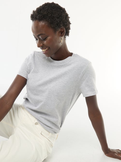 Tee-shirt en jersey manches courtes - Kiabi