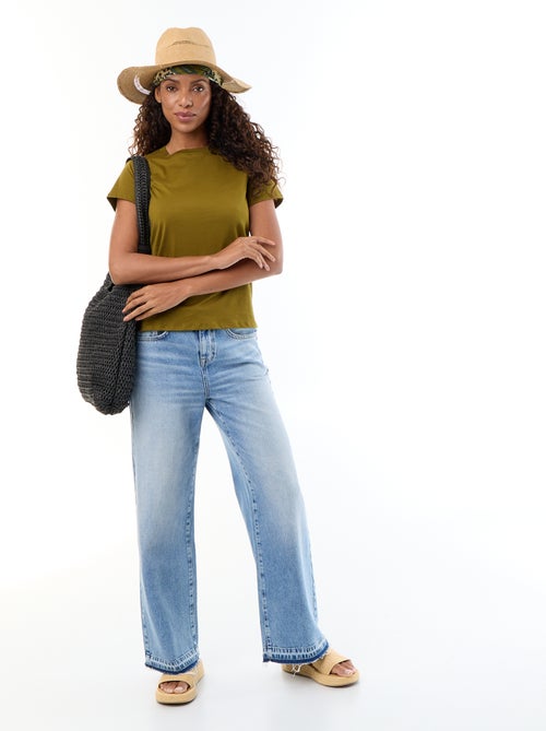Tee-shirt en jersey manches courtes - Kiabi