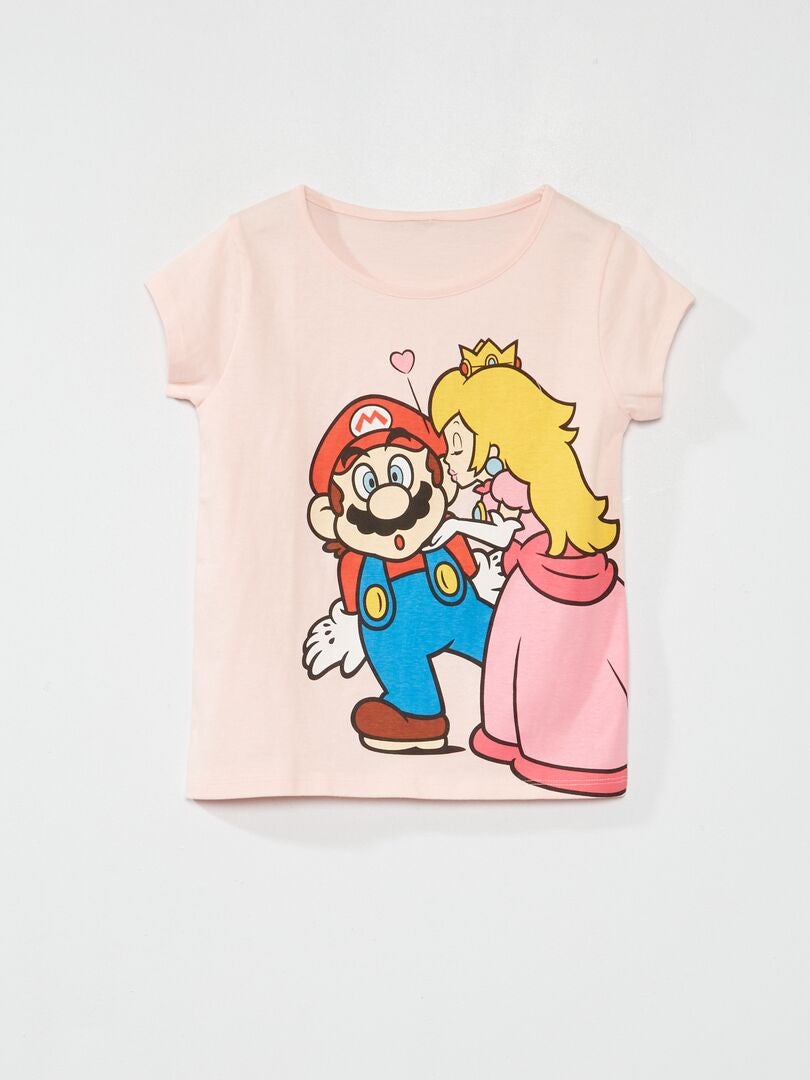 Tee-shirt en jersey 'Mario' rose - Kiabi