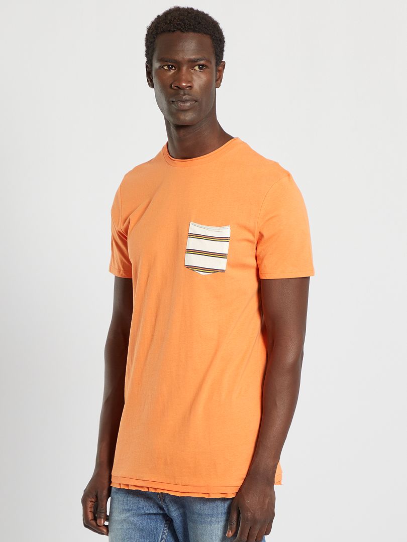 Tee-shirt en jersey orange - Kiabi