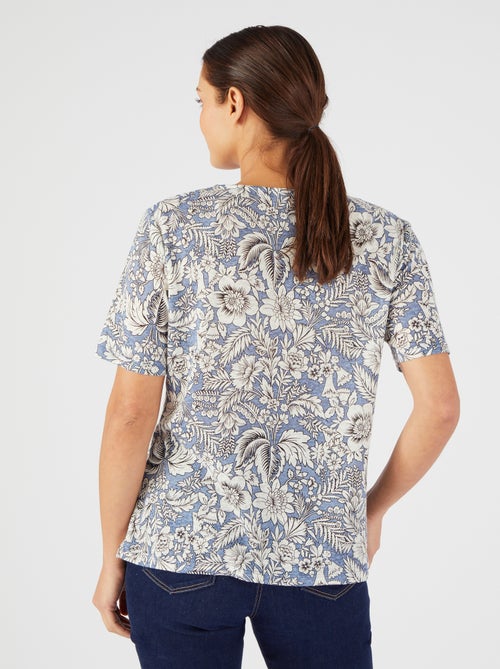 Tee-shirt en lin mélangé - Damart - Kiabi Tee-shirt en lin mélangé - Damart - Kiabi