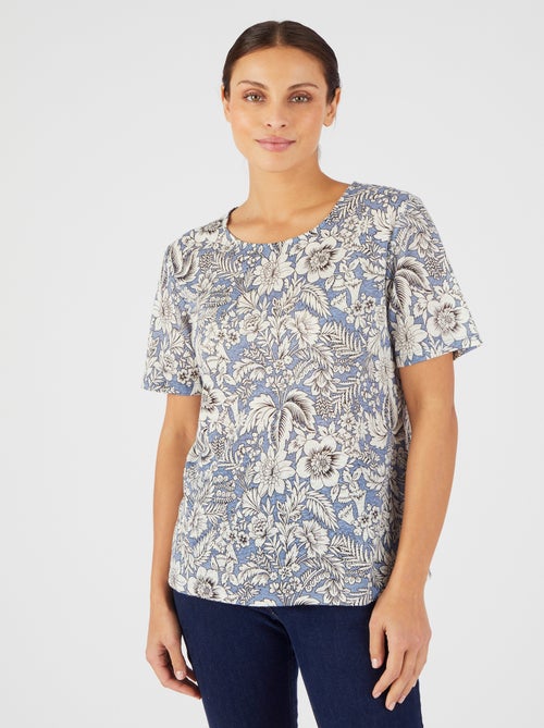 Tee-shirt en lin mélangé - Damart - Kiabi Tee-shirt en lin mélangé - Damart - Kiabi