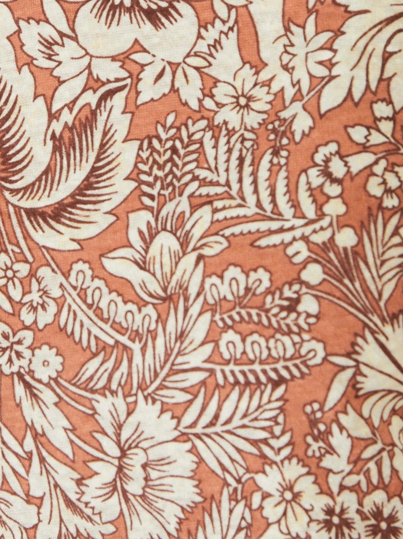 Tee-shirt en lin mélangé - Damart Orange - Kiabi