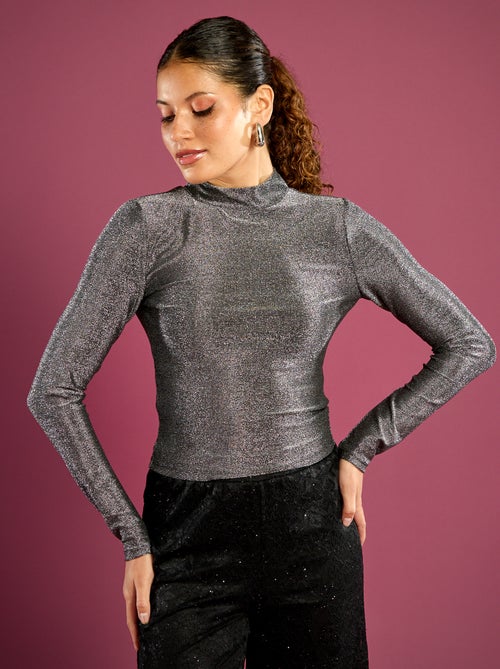 Tee-shirt en maille bisou avec dos échancré - Kiabi