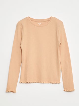 Tee-shirt en maille côtelée