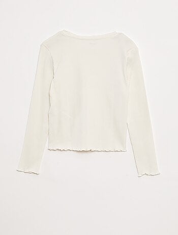 Tee-shirt en maille côtelée