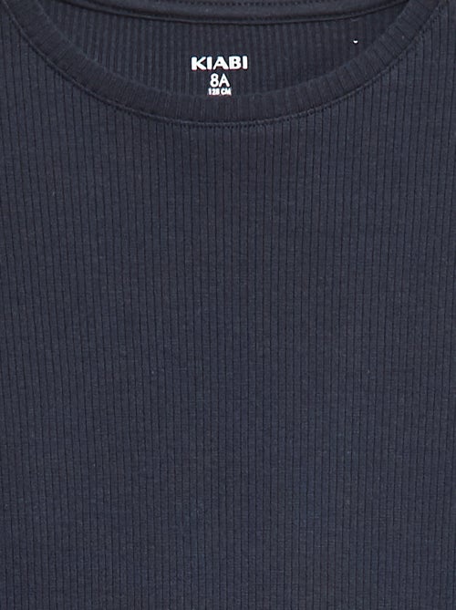 Tee-shirt en maille côtelée - Kiabi