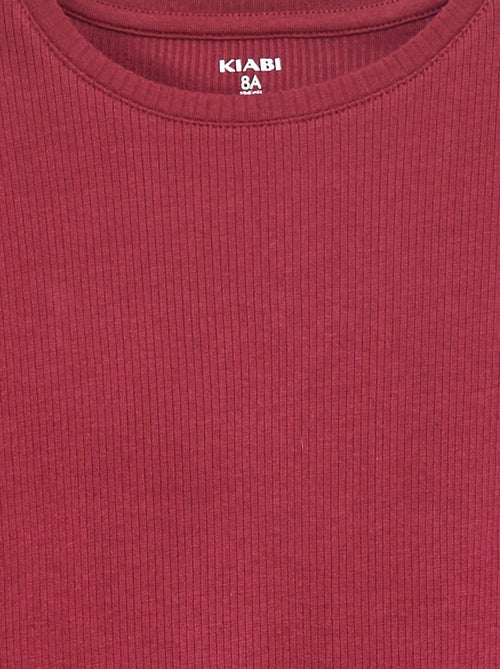 Tee-shirt en maille côtelée - Kiabi