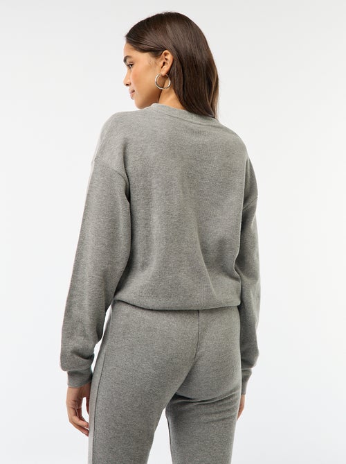 Tee-shirt en maille doudou épaisse - Kiabi