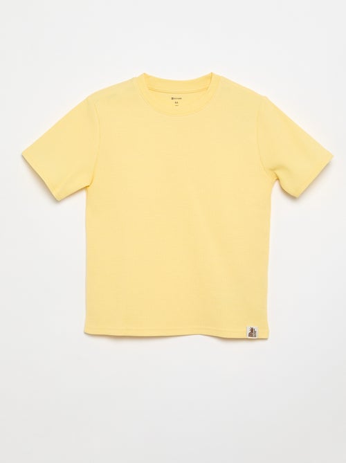 Tee-shirt en maille gaufrée - Kiabi