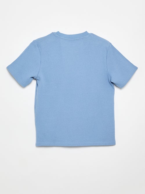 Tee-shirt en maille gaufrée - Kiabi