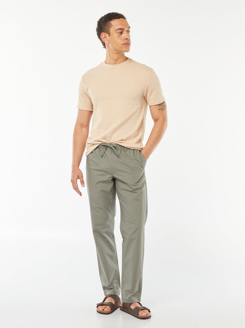 Tee-shirt en maille jacquard graphique Beige - Kiabi