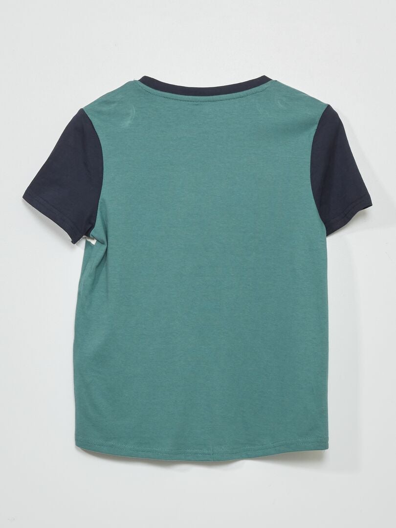 Tee-shirt en maille jersey Vert - Kiabi