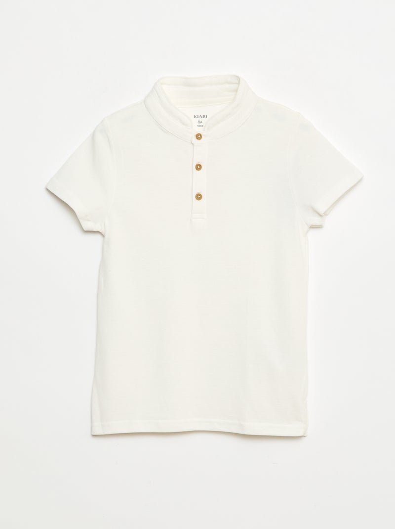 Tee-shirt en maille piquée Blanc - Kiabi