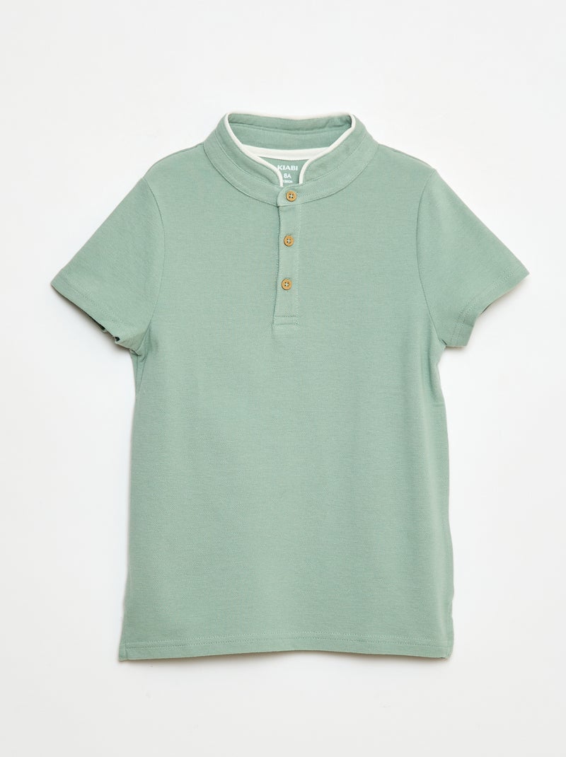 Tee-shirt en maille piquée Vert - Kiabi