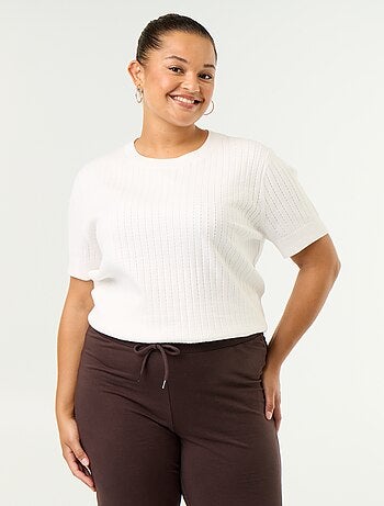 Tee-shirt en tricot ajouré