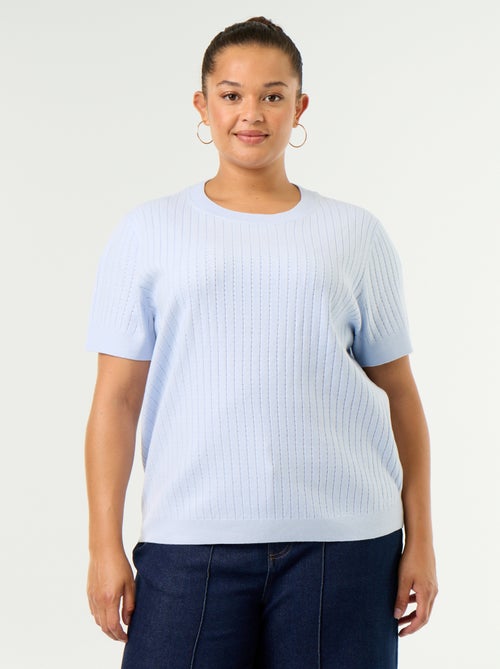 Tee-shirt en tricot ajouré - Kiabi Tee-shirt en tricot ajouré - Kiabi
