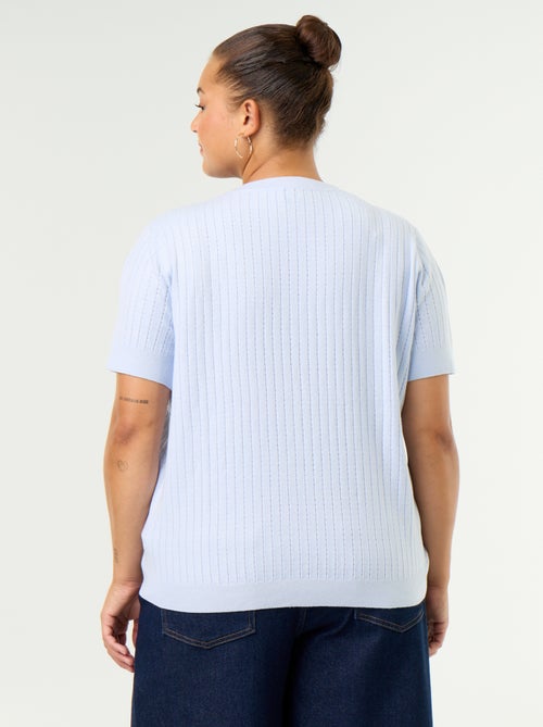 Tee-shirt en tricot ajouré - Kiabi Tee-shirt en tricot ajouré - Kiabi