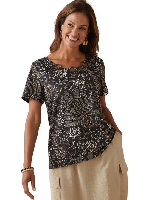 Tee-shirt encolure fantaisie - DAXON - Kiabi