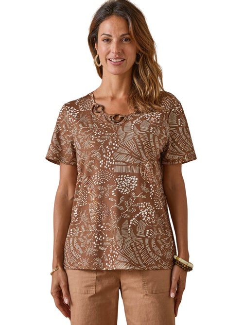 Tee-shirt encolure fantaisie - DAXON - Kiabi