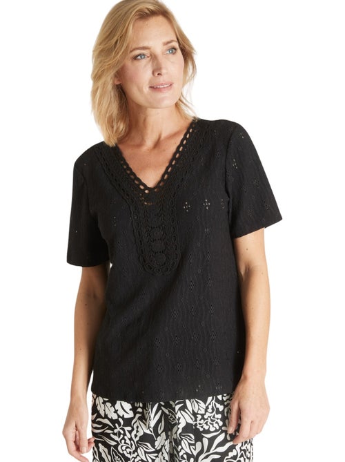 Tee-shirt encolure macramé - DAXON - Kiabi