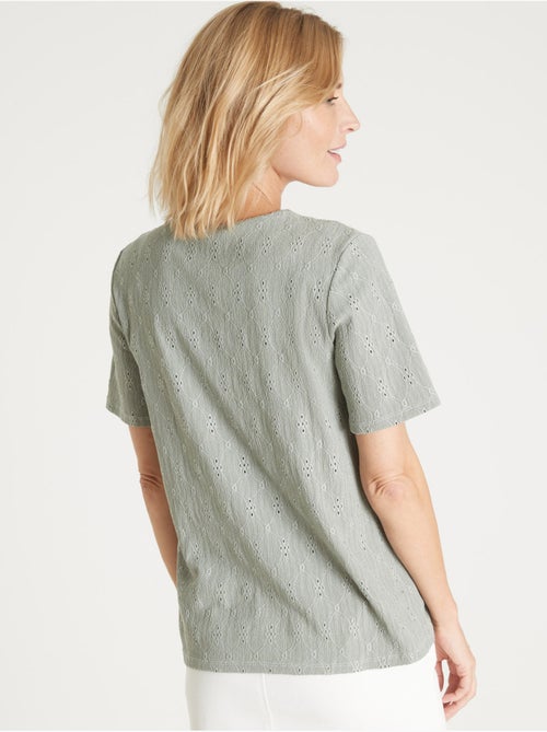 Tee-shirt encolure macramé - DAXON - Kiabi