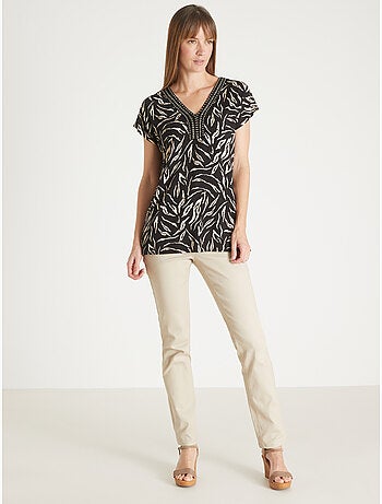 Tee-shirt encolure perles fantaisie - DAXON