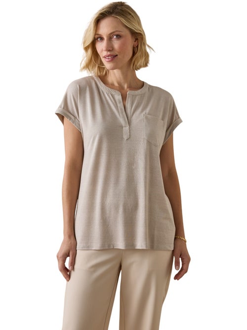 Tee-shirt encolure tunisienne - DAXON - Kiabi