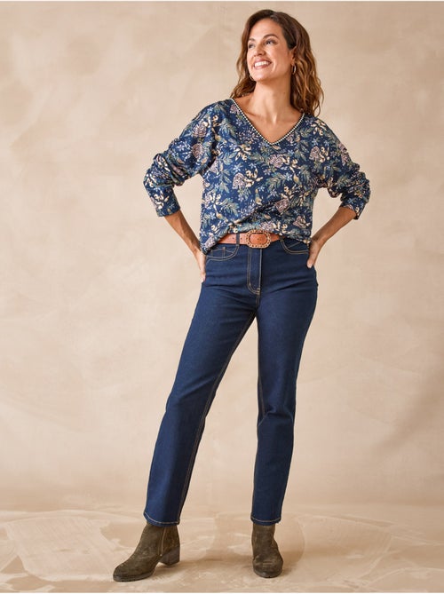 Tee-shirt encolure V fantaisie - DAXON - Kiabi