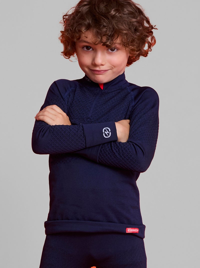Tee-shirt Energy Thermolactyl 3 enfant - DamartSport Bleu - Kiabi