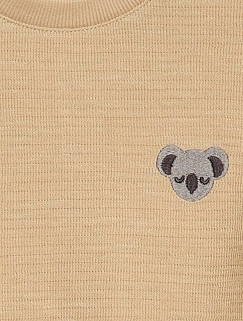 Tee-shirt épais avec animal brodé