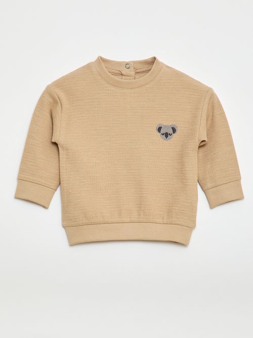 Tee-shirt épais avec animal brodé - Kiabi