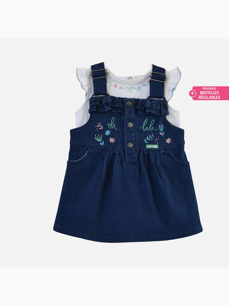 TEE SHIRT ET ROBE ELYNE EN JEAN Bleu - Kiabi