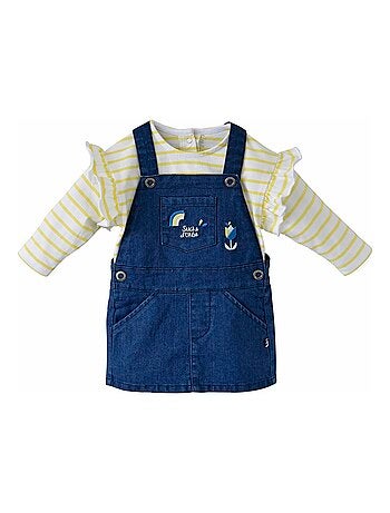 TEE-SHIRT ET ROBE SALOPETTE DENIM ÉTÉ MIMOSA