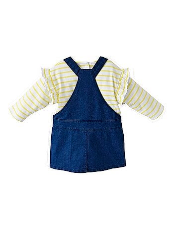 TEE-SHIRT ET ROBE SALOPETTE DENIM ÉTÉ MIMOSA