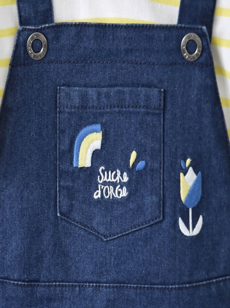 TEE-SHIRT ET ROBE SALOPETTE DENIM ÉTÉ MIMOSA Bleu - Kiabi