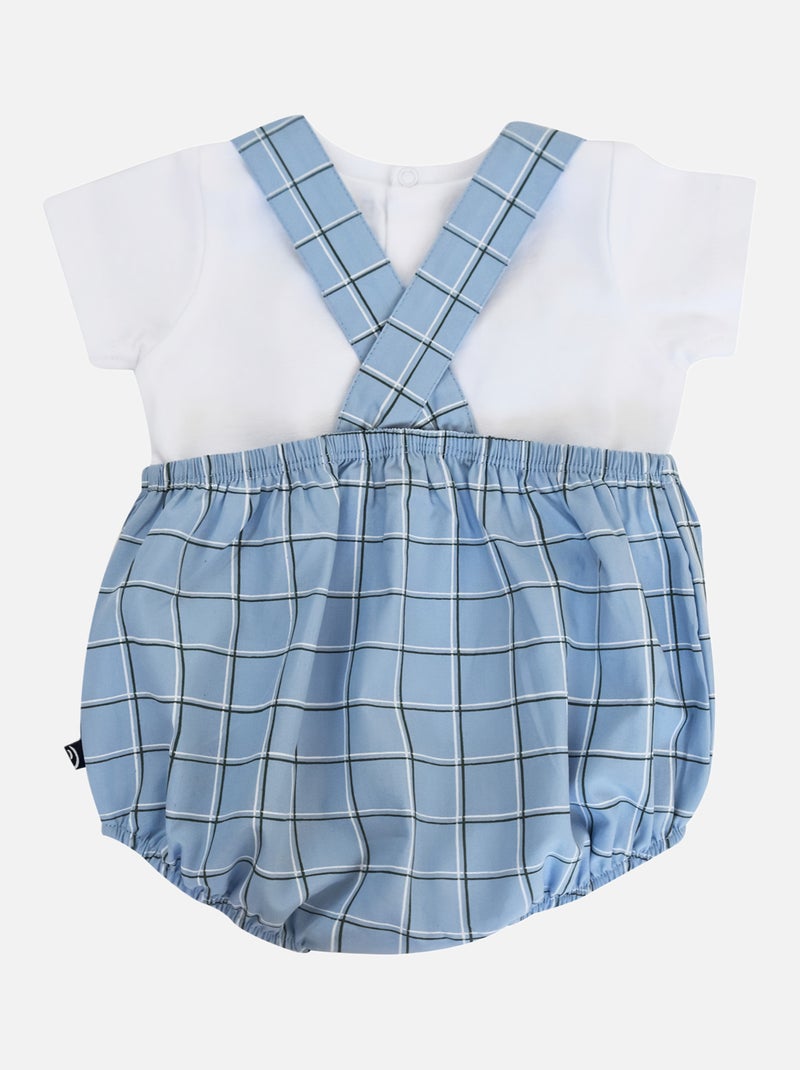 TEE SHIRT ET SALOPETTE BEBE ERNESTO Bleu - Kiabi