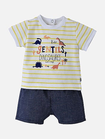 TEE-SHIRT ET SHORT COURT POPCORN