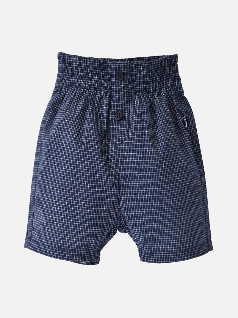 TEE-SHIRT ET SHORT COURT POPCORN Bleu - Kiabi