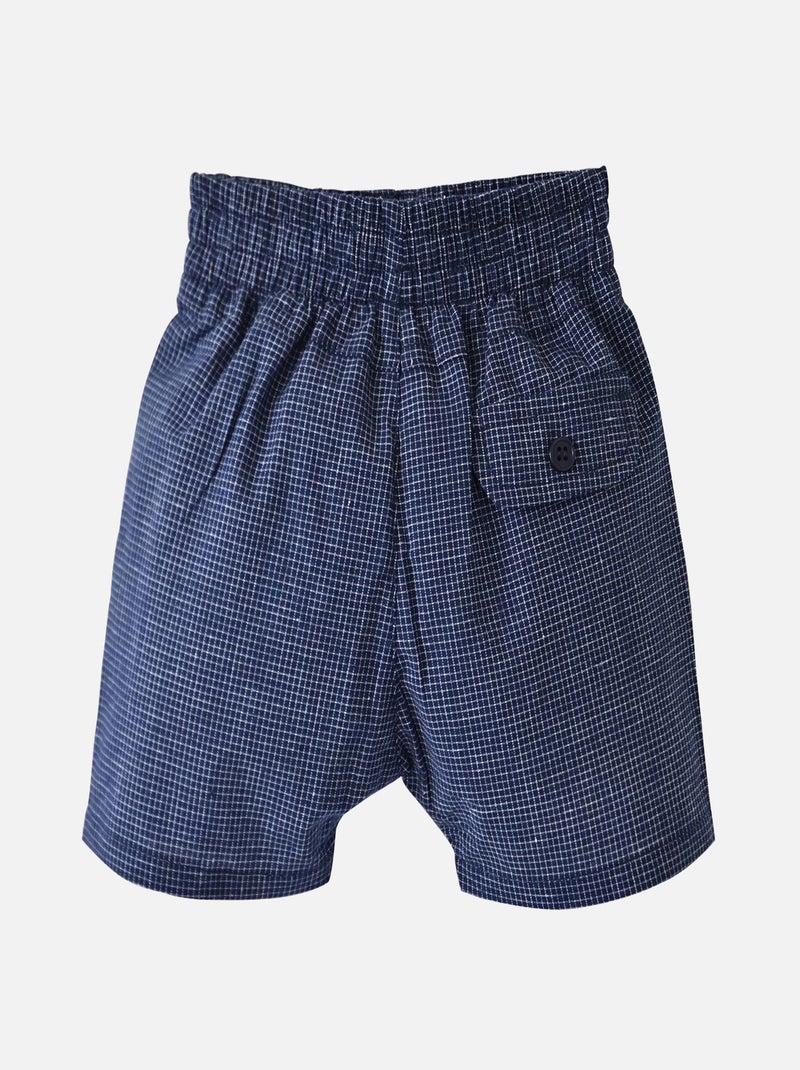 TEE-SHIRT ET SHORT COURT POPCORN Bleu - Kiabi