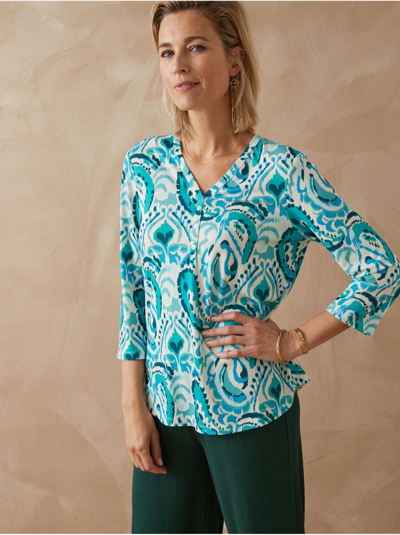 Tee-shirt extensible - DAXON Bleu Multicolore - Kiabi