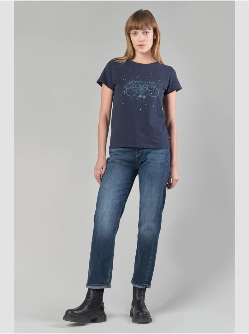 Tee-Shirt FABULO 'Le Temps Des Cerises' Bleu - Kiabi