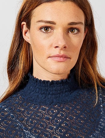 Tee shirt fantaisie ajouré - Kiabi