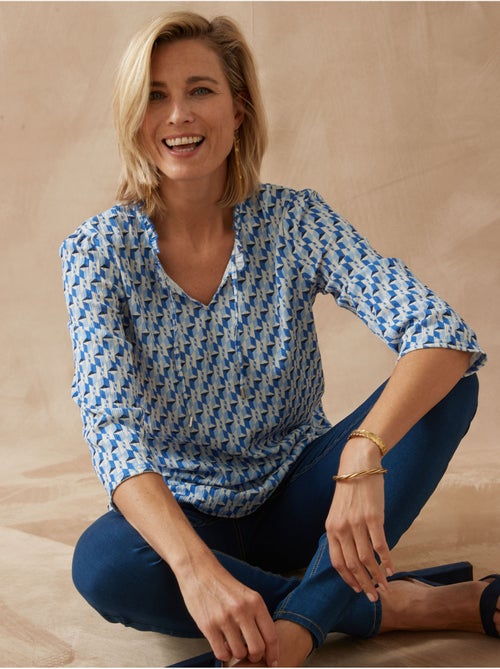 Tee-shirt fantaisie maille gaufrée - DAXON - Kiabi