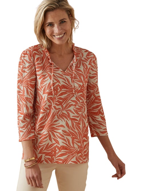 Tee-shirt fantaisie maille gaufrée - DAXON - Kiabi