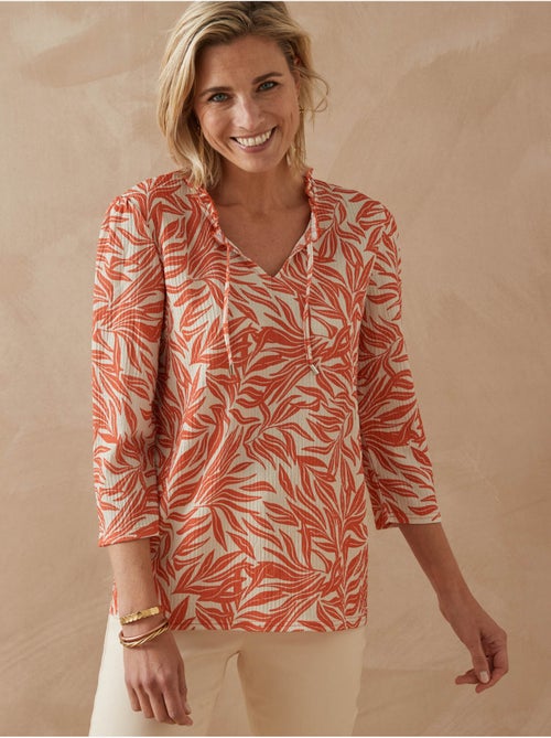 Tee-shirt fantaisie maille gaufrée - DAXON - Kiabi