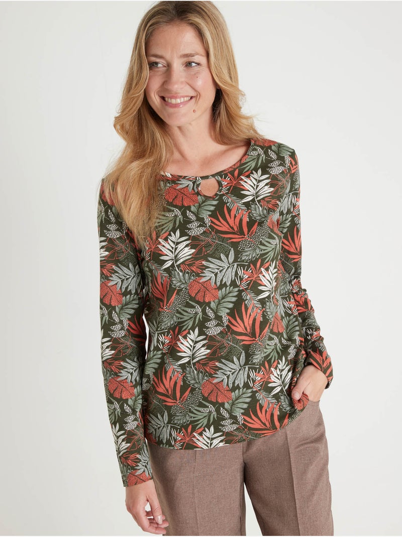 Tee-shirt fantaisie pur coton - DAXON Vert - Kiabi