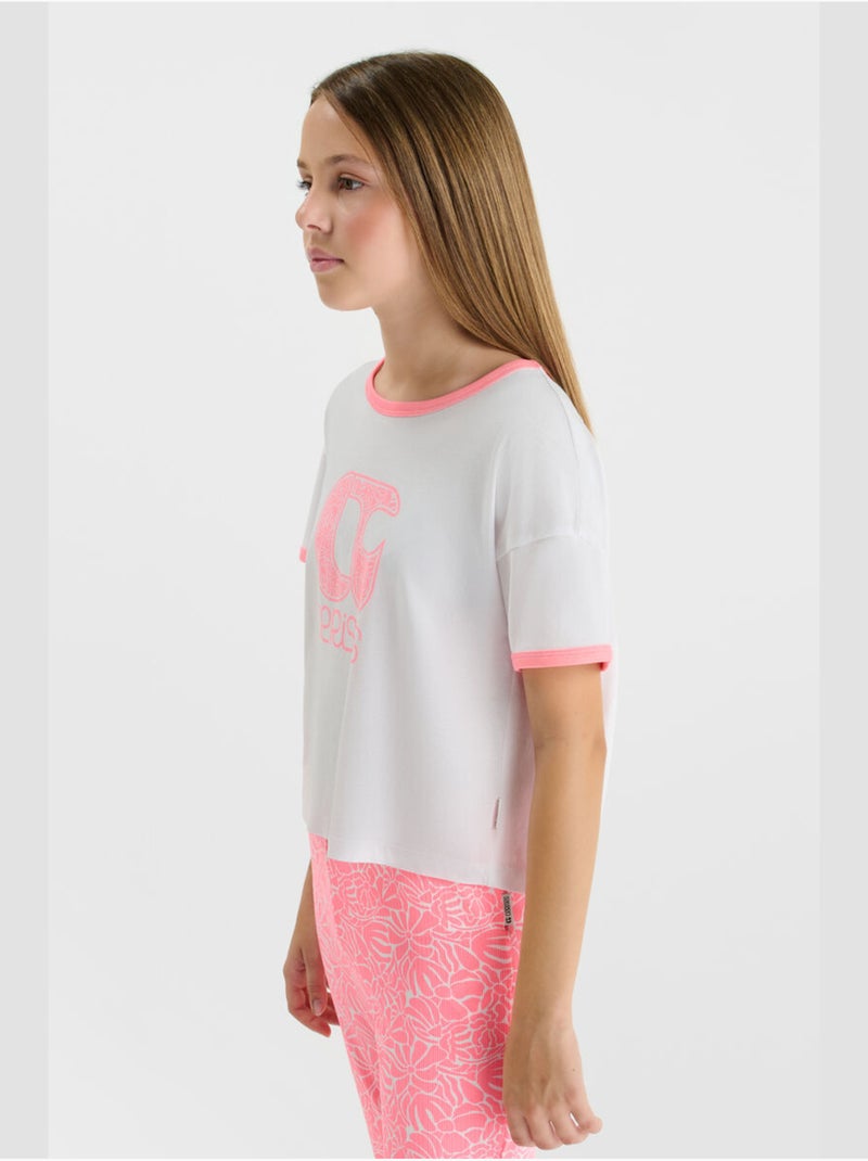 Tee-Shirt FATAGI 'Le Temps Des Cerises' Blanc - Kiabi
