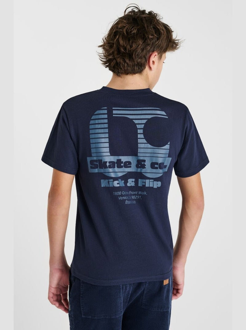 Tee-Shirt FEDEBO 'Le Temps Des Cerises' Bleu - Kiabi